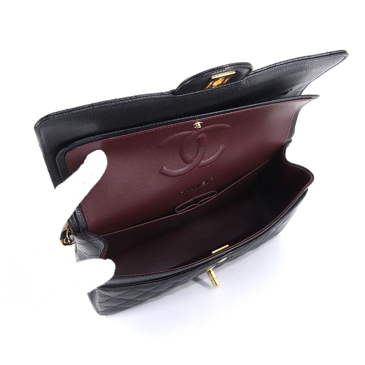 Chanel Caviar Classic black bag