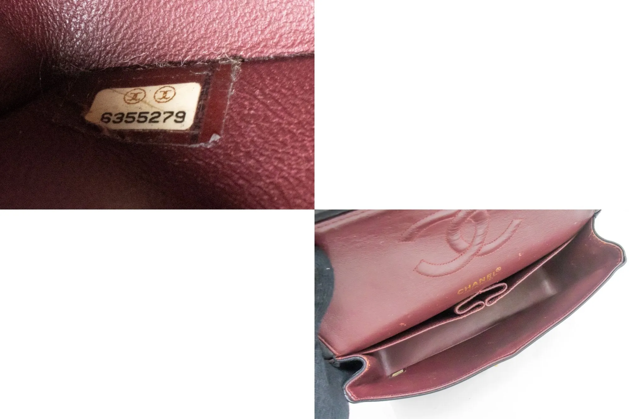 CHANEL Classic Double Flap Medium Chain Shoulder Bag Black Lamb