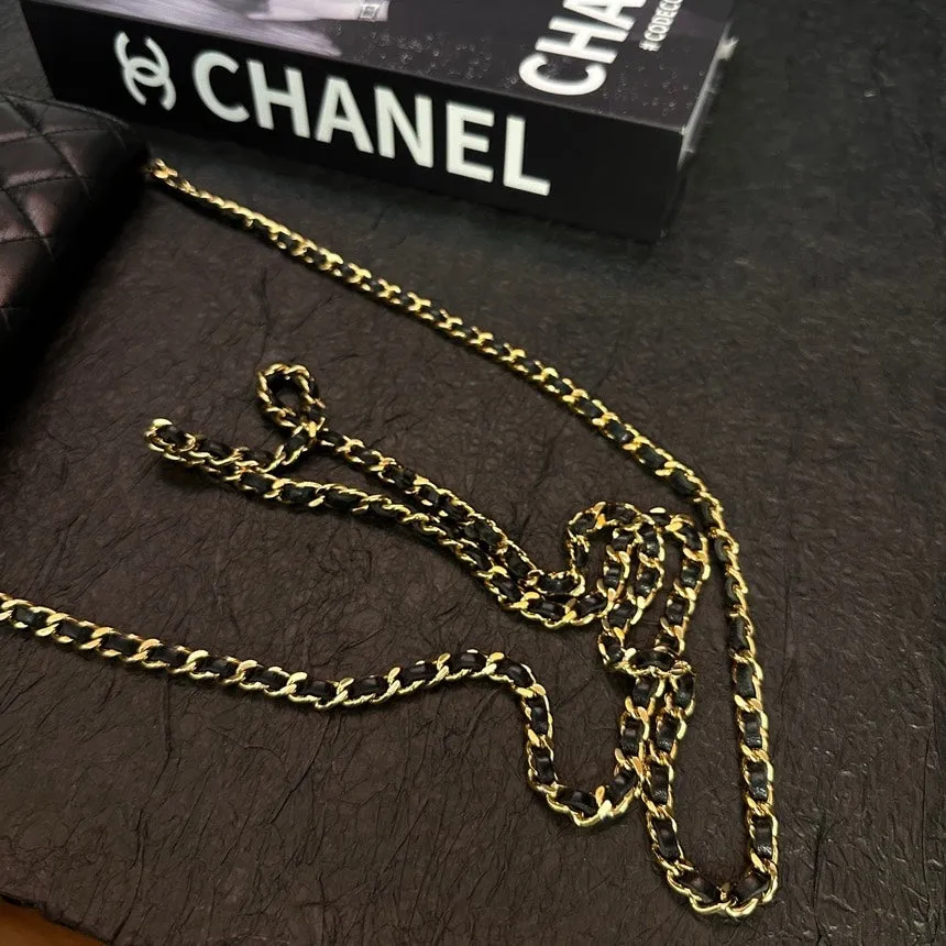 Chanel Classic Flap Black Quilted Leather Bag 18cm