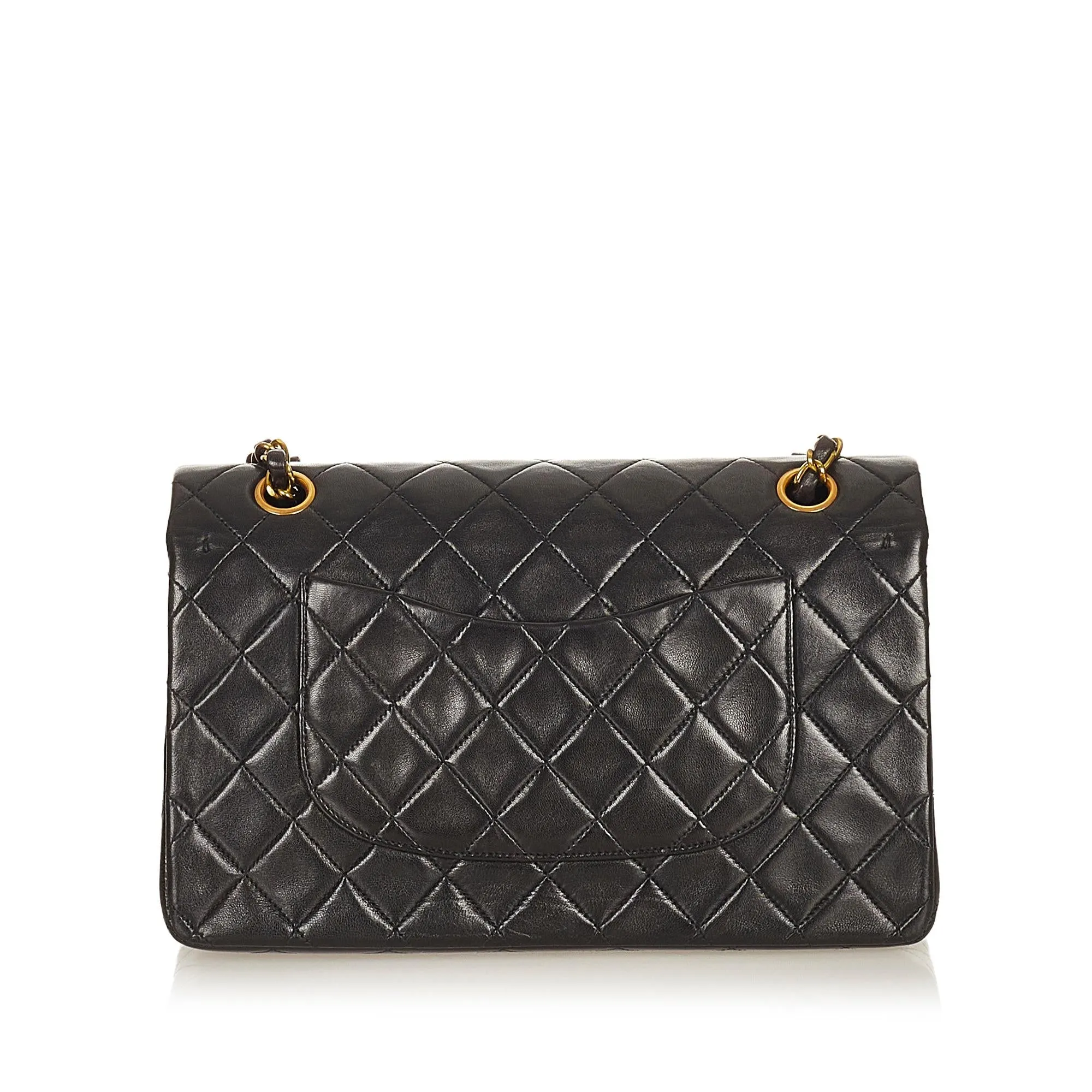 Chanel Classic Lambskin Leather Double Flap Bag (SHG-27218)