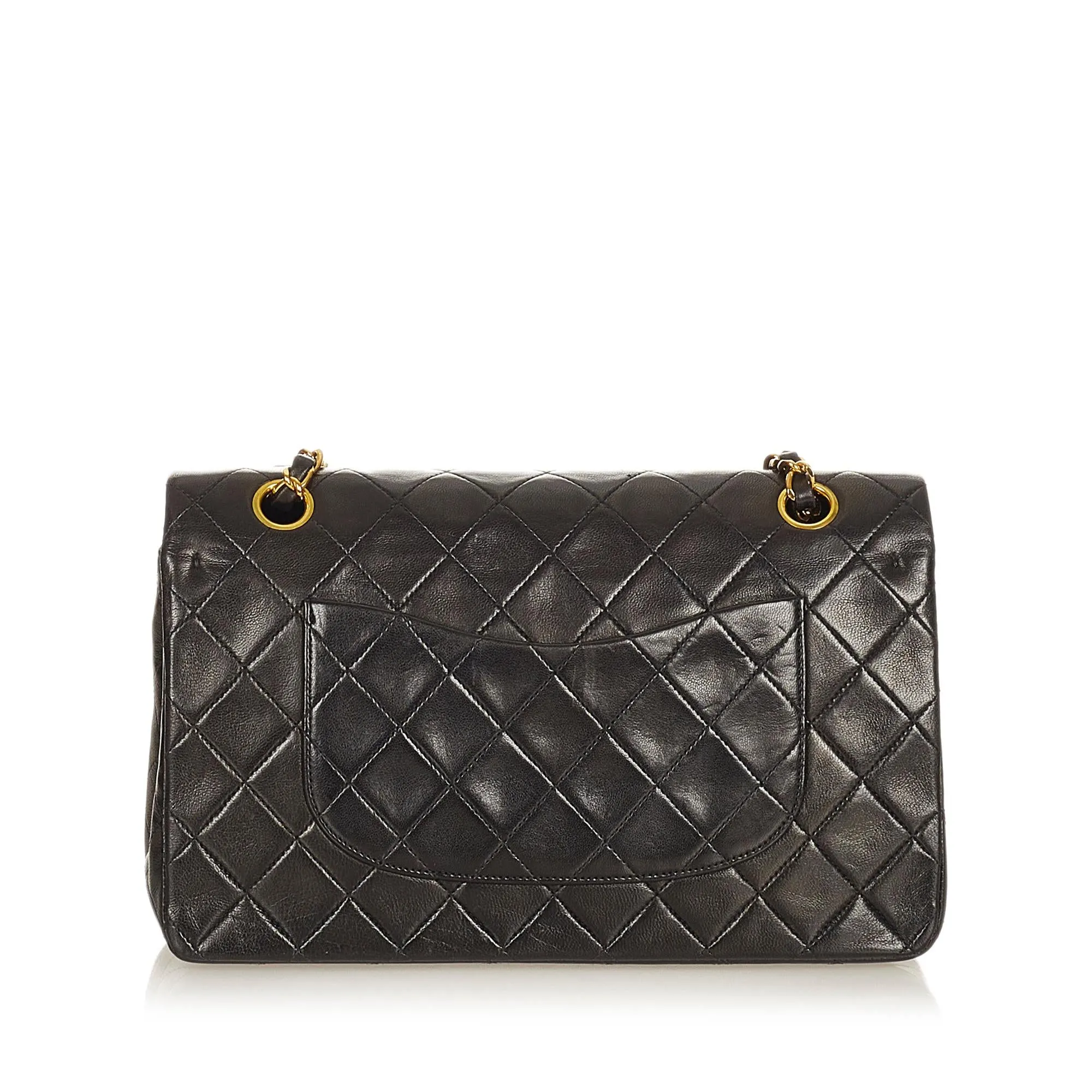 Chanel Classic Lambskin Leather Double Flap Bag (SHG-27219)