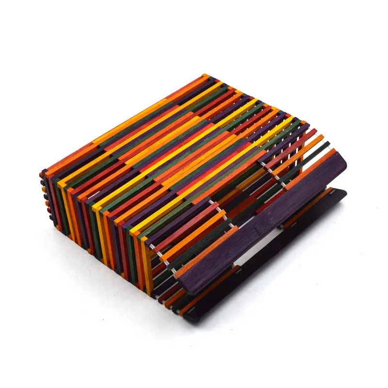 Chic Multi-Color Square Bamboo Bags