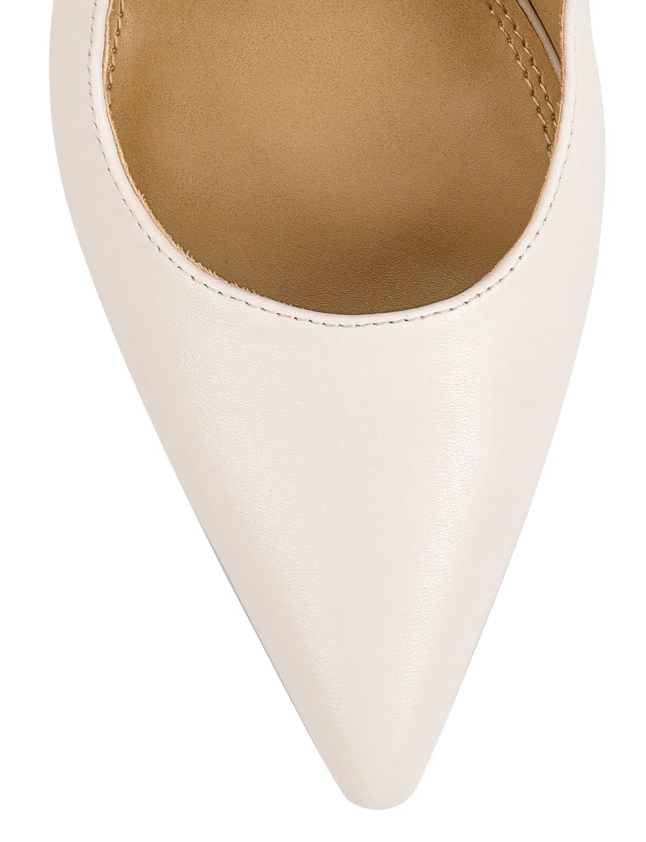 Cipriani Stiletto Pump - Chalk White Leather