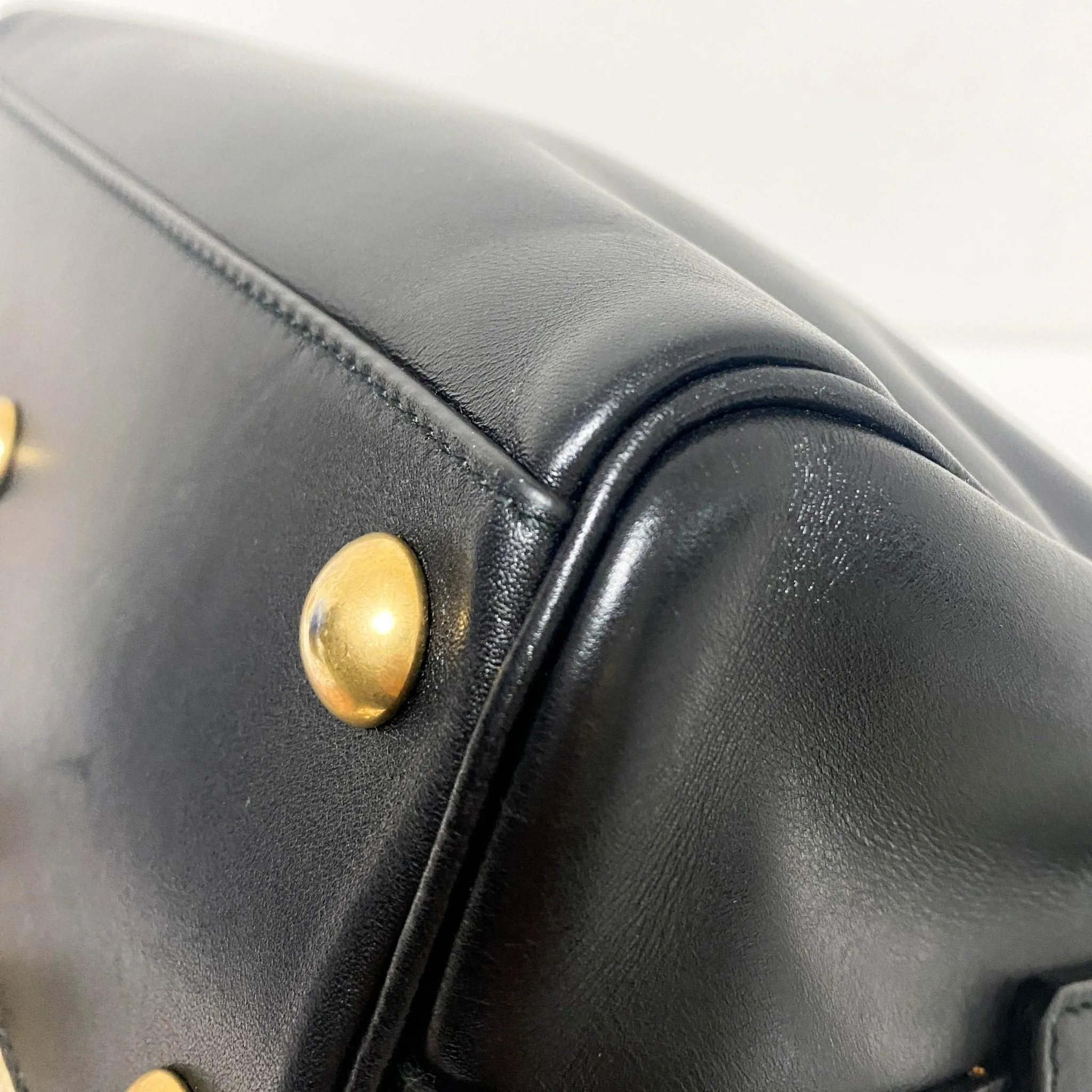Classic Baby Duffle Bag Leather with Fur