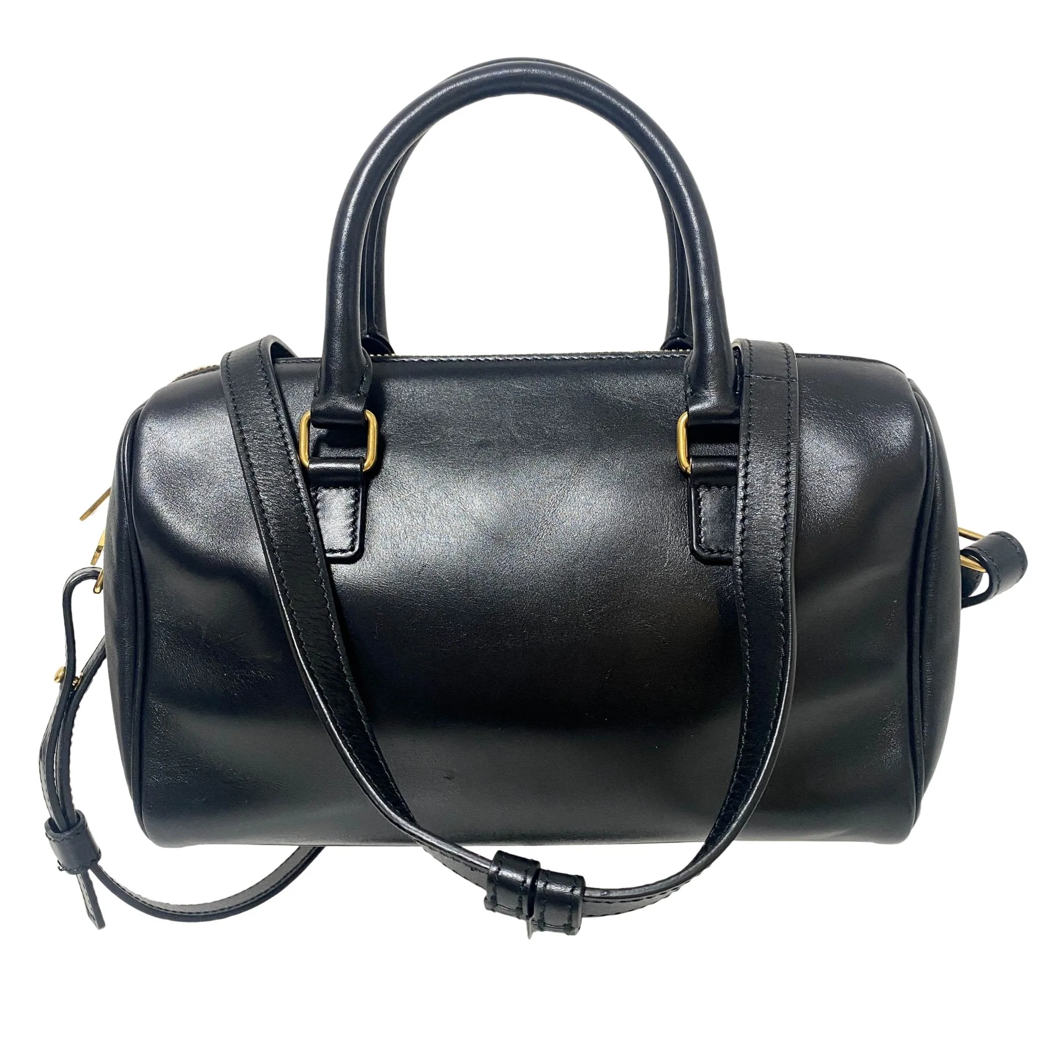 Classic Baby Duffle Bag Leather with Fur