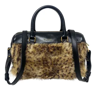 Classic Baby Duffle Bag Leather with Fur