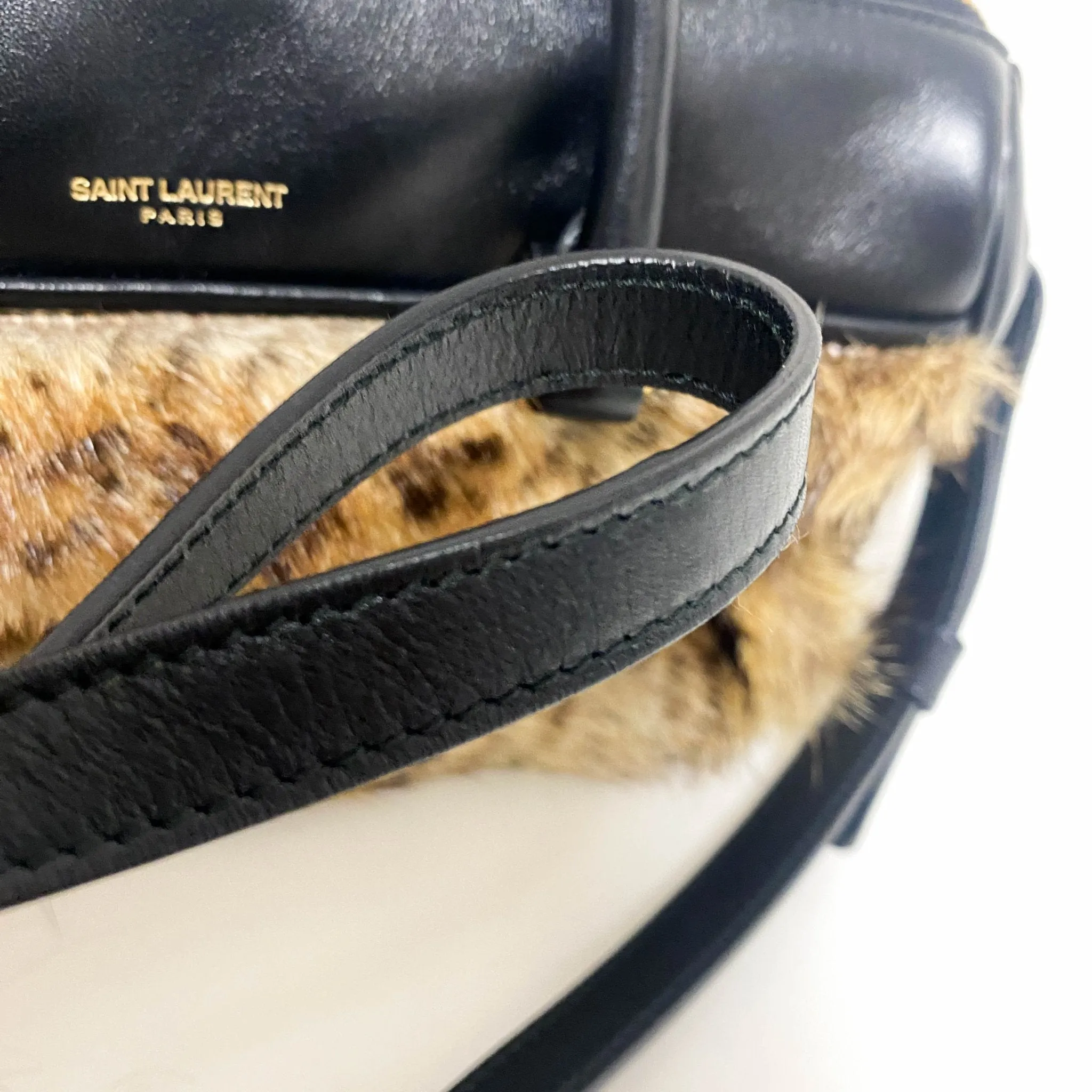 Classic Baby Duffle Bag Leather with Fur