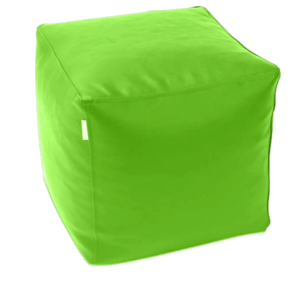 Classic Cube Vinyl Austex Ottoman in Assorted Colours