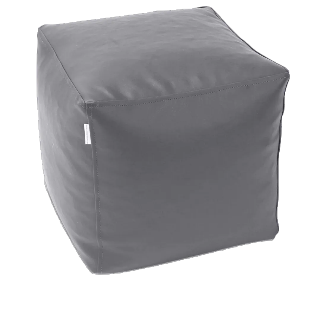 Classic Cube Vinyl Austex Ottoman in Assorted Colours
