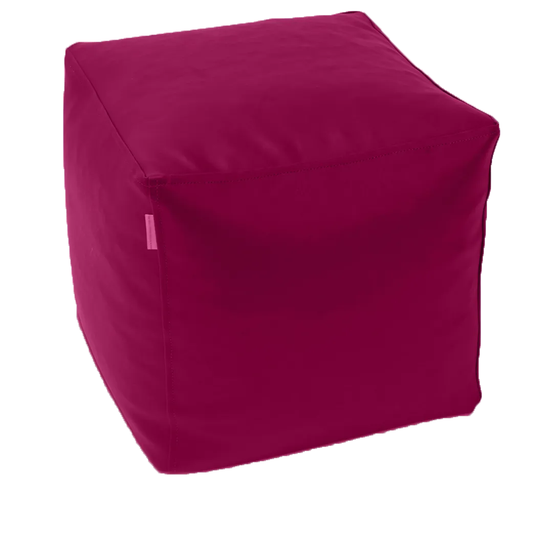 Classic Cube Vinyl Austex Ottoman in Assorted Colours