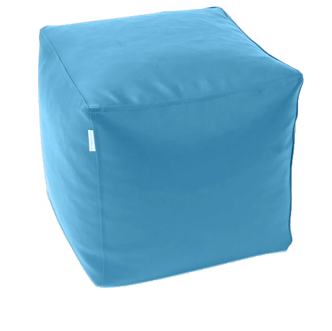 Classic Cube Vinyl Austex Ottoman in Assorted Colours