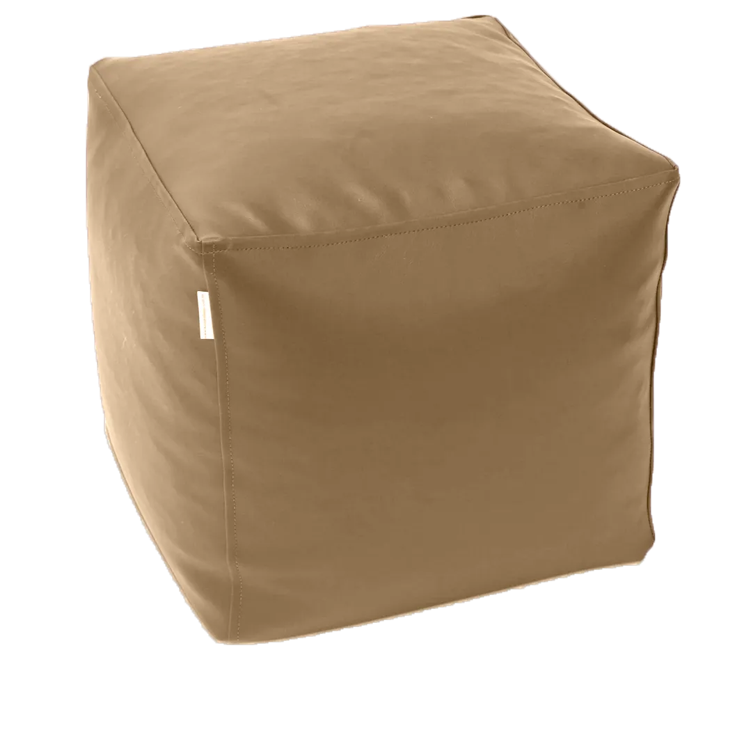 Classic Cube Vinyl Austex Ottoman in Assorted Colours