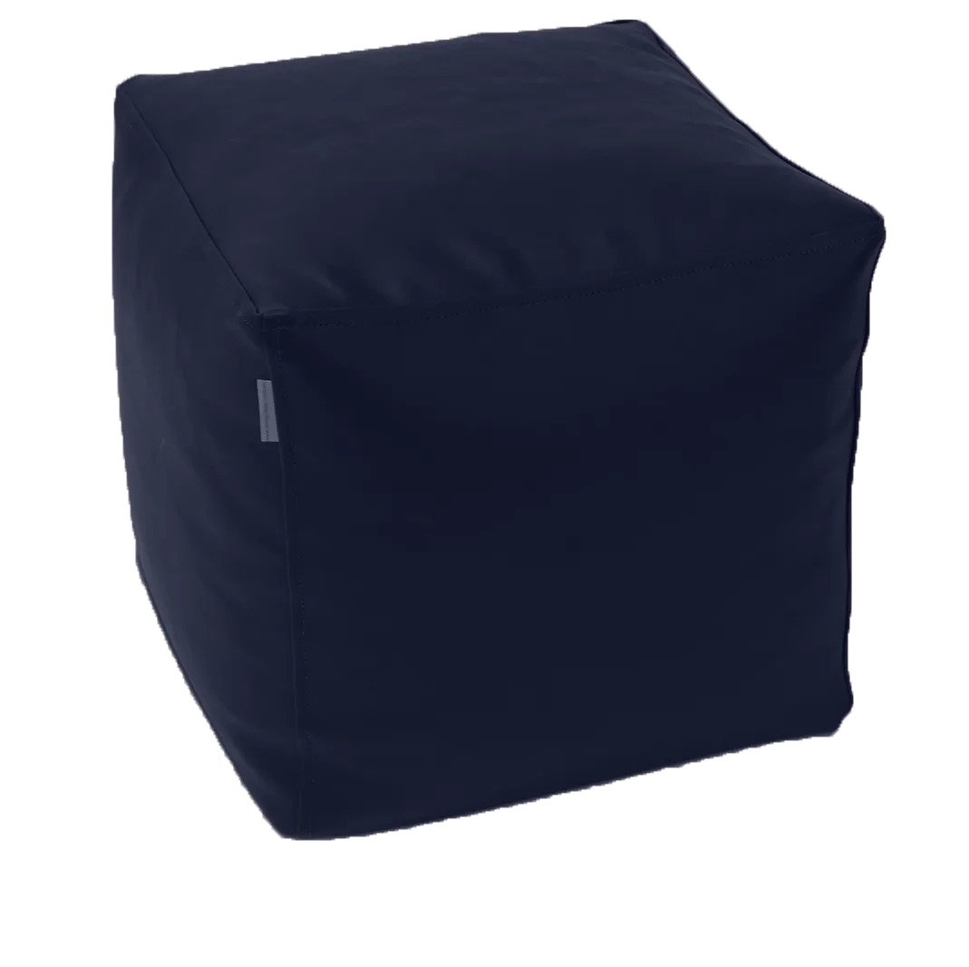 Classic Cube Vinyl Austex Ottoman in Assorted Colours