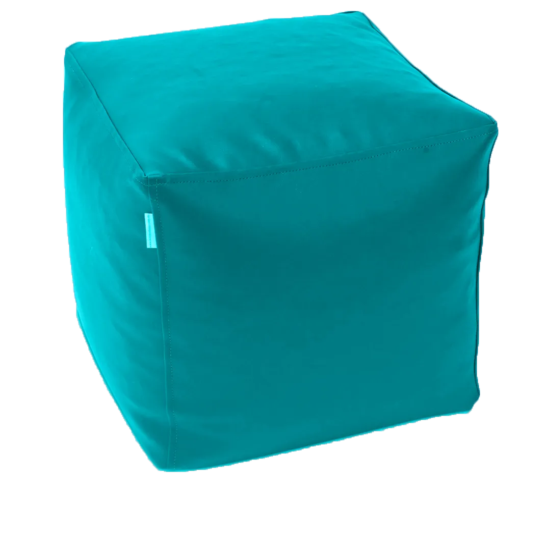 Classic Cube Vinyl Austex Ottoman in Assorted Colours