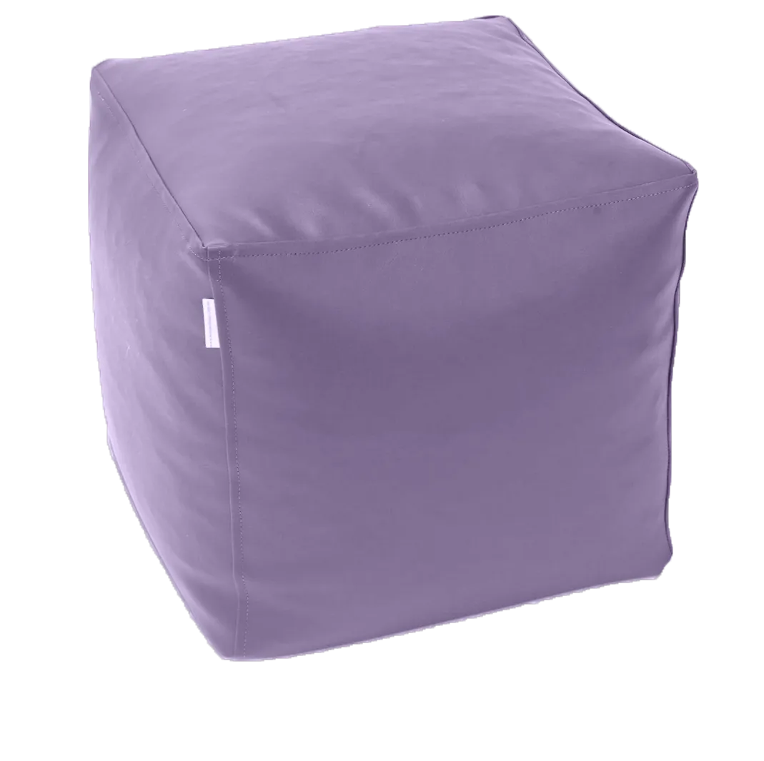 Classic Cube Vinyl Austex Ottoman in Assorted Colours