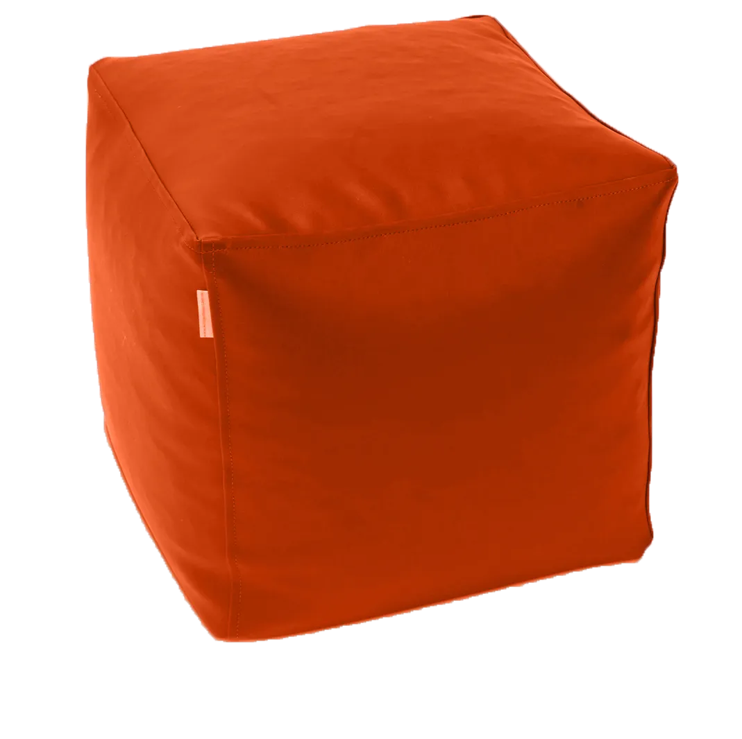 Classic Cube Vinyl Austex Ottoman in Assorted Colours
