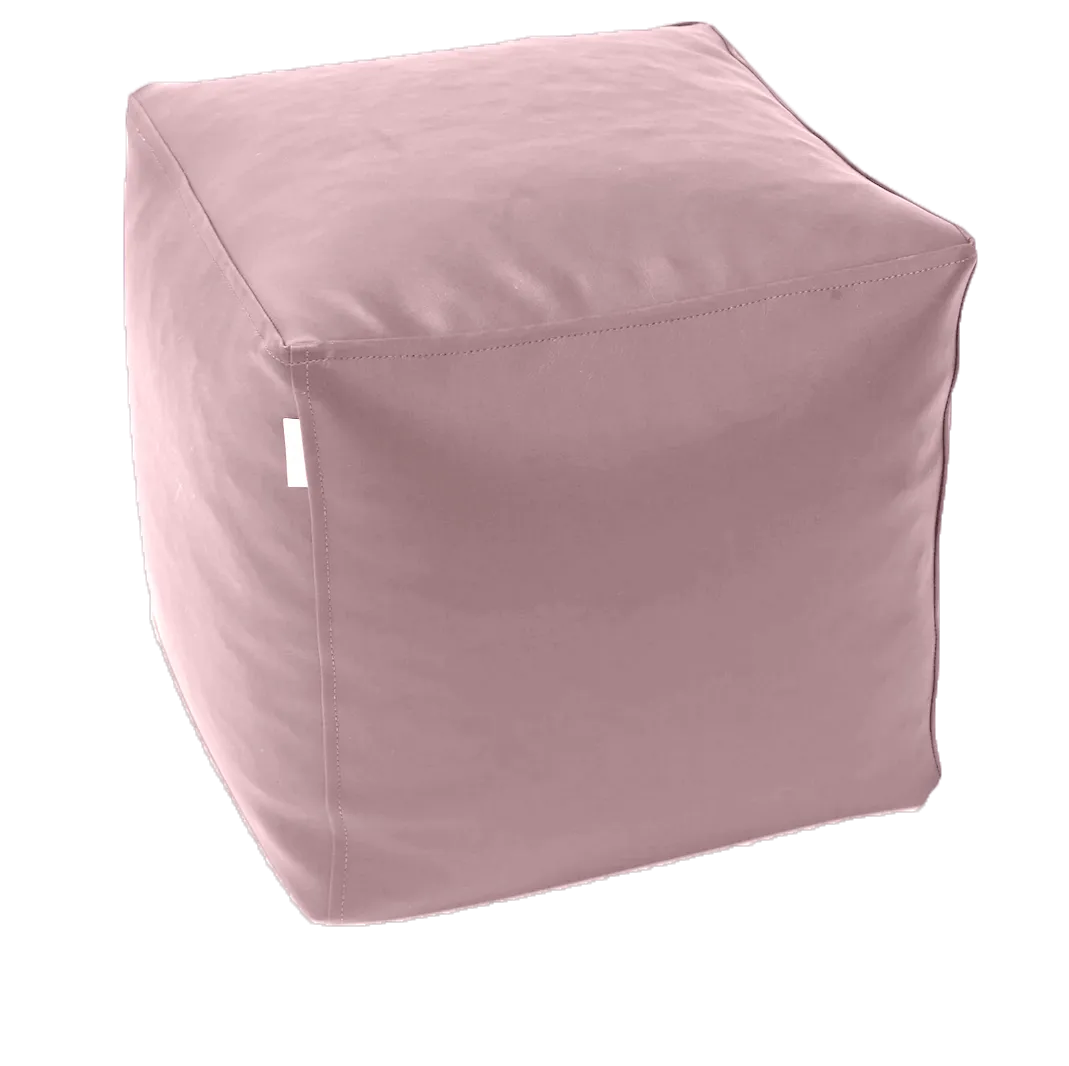 Classic Cube Vinyl Austex Ottoman in Assorted Colours