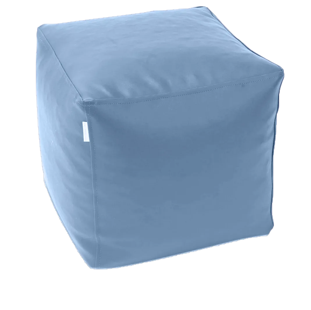 Classic Cube Vinyl Austex Ottoman in Assorted Colours