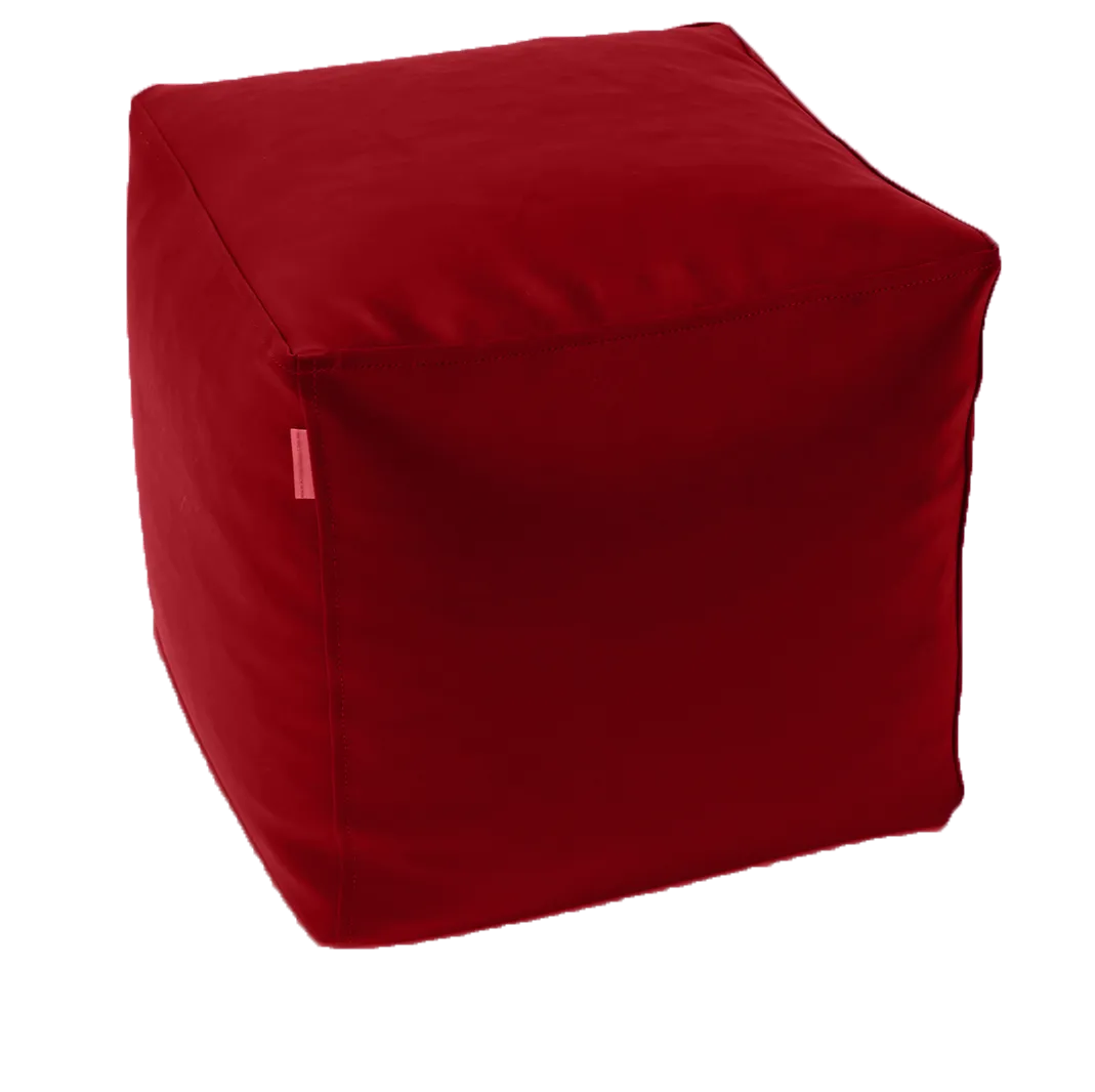 Classic Cube Vinyl Austex Ottoman in Assorted Colours