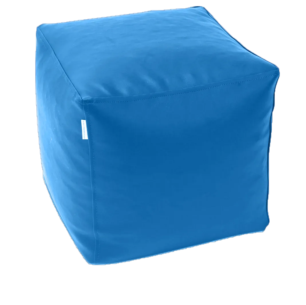 Classic Cube Vinyl Austex Ottoman in Assorted Colours