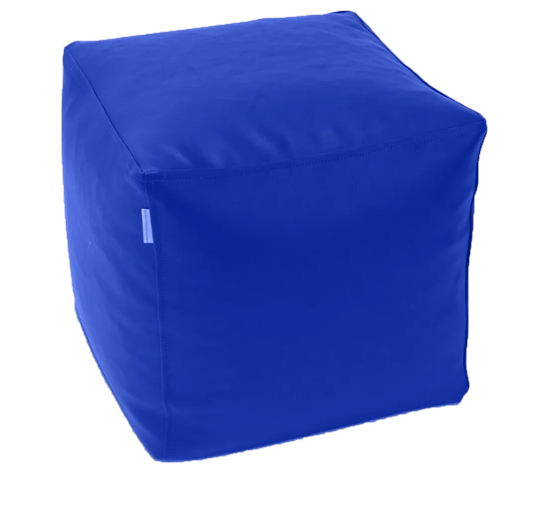 Classic Cube Vinyl Austex Ottoman in Assorted Colours