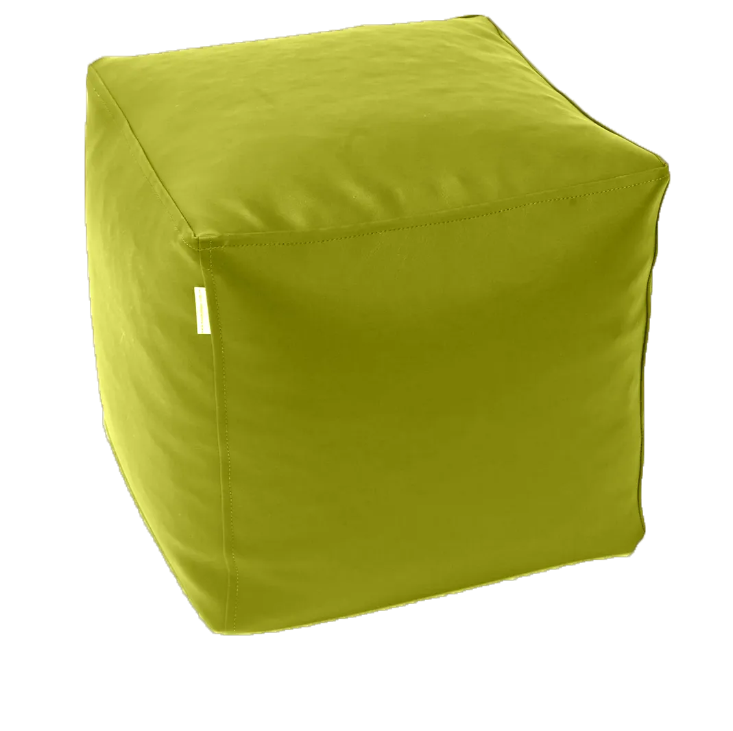 Classic Cube Vinyl Austex Ottoman in Assorted Colours