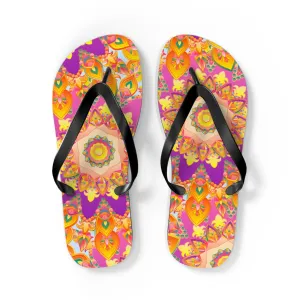Colorful Bohemian Mandala Flip Flops