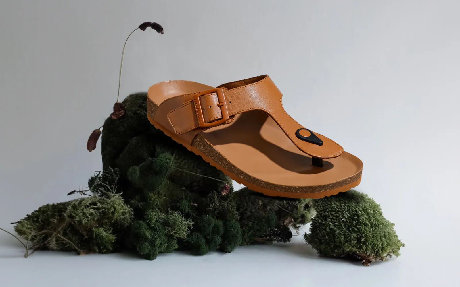 Cork Thong Sandals : Tan