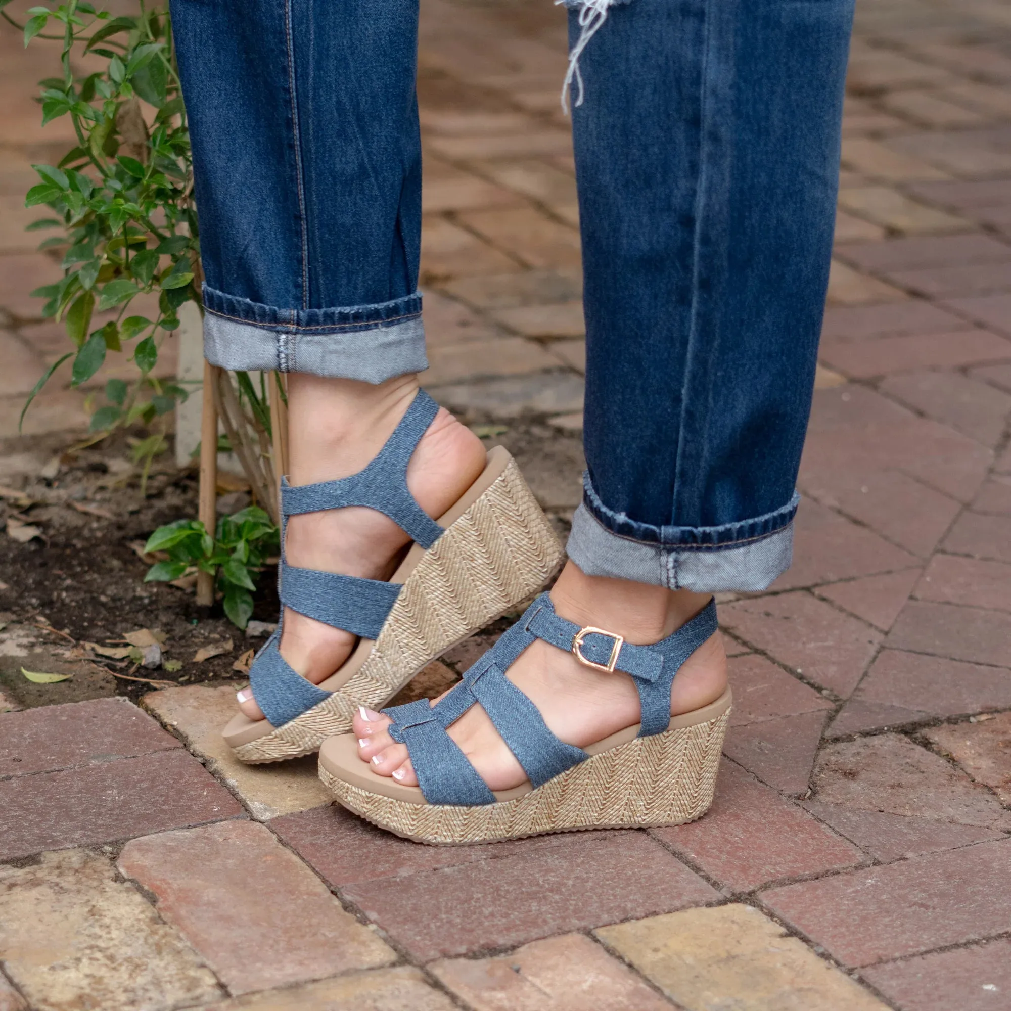 Crimini Denim Sandals