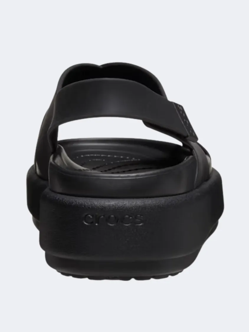 Crocs Brooklyn Luxe Cross Strap Women Lifestyle Sandals Black