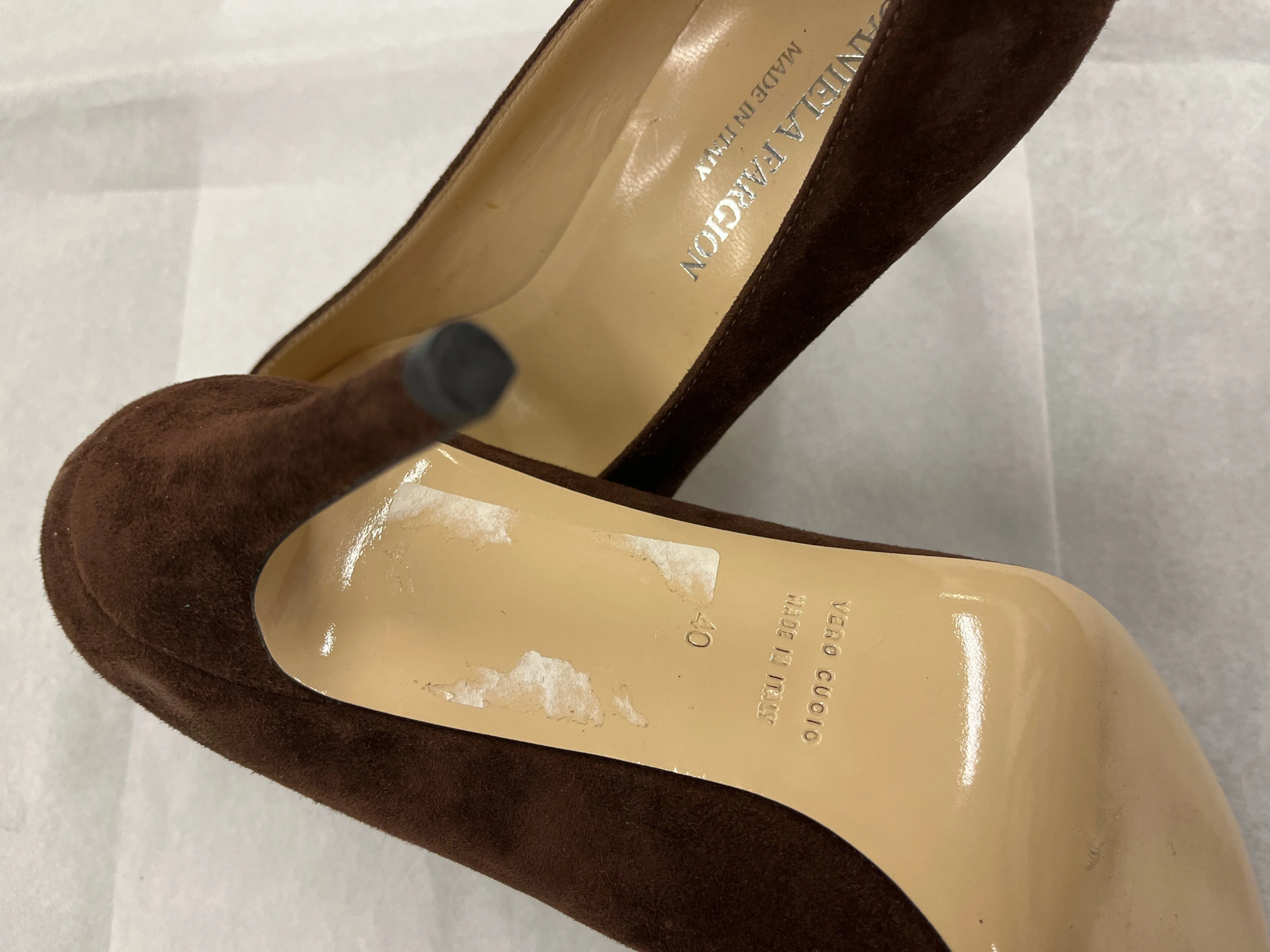 Daniela Fargion Brown Suede Pump Heels - 10