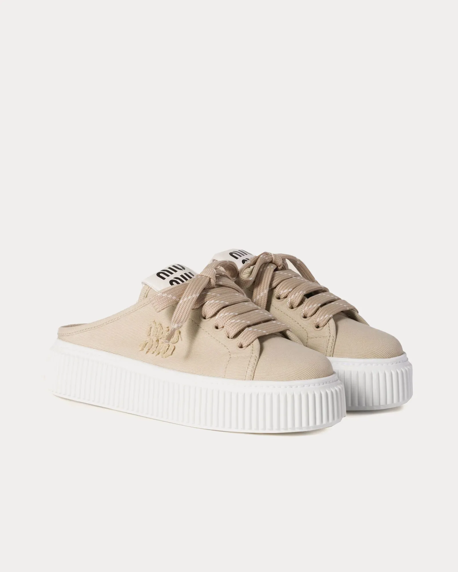 Denim Colonial Beige Mules