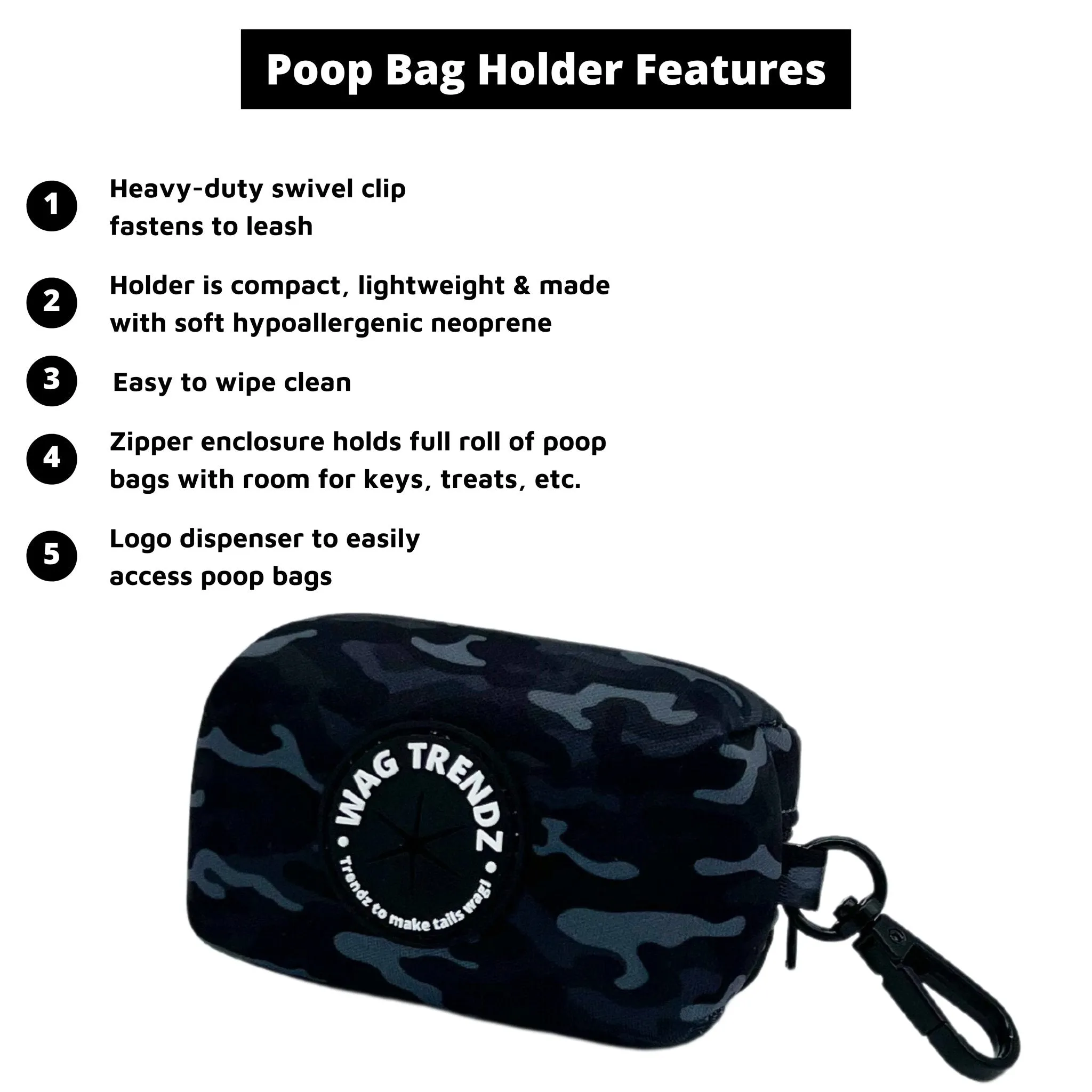 Dog Poo Bag Holder | Camo Chic (SHēk)