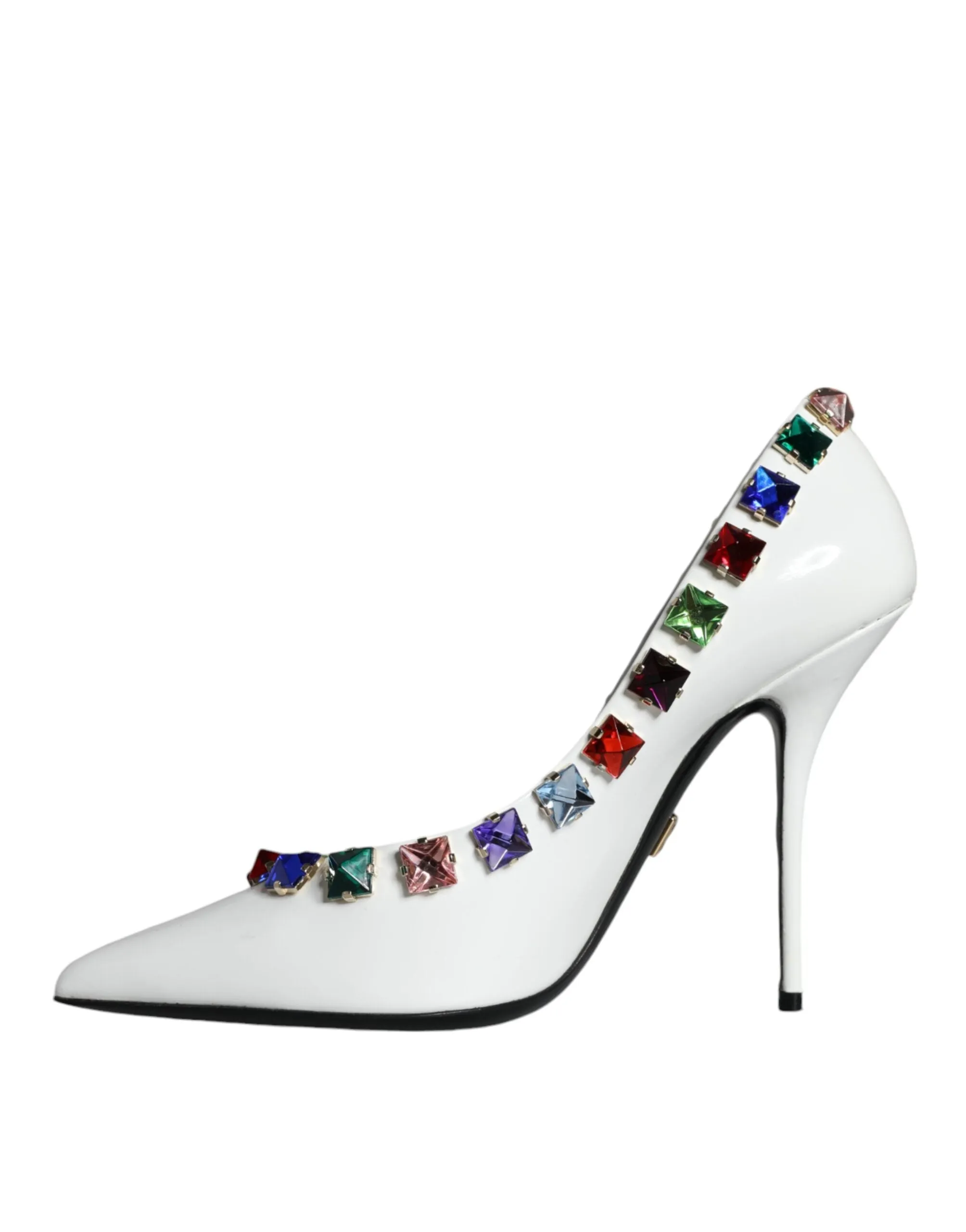 Dolce & Gabbana Crystals Embellished Leather Pumps