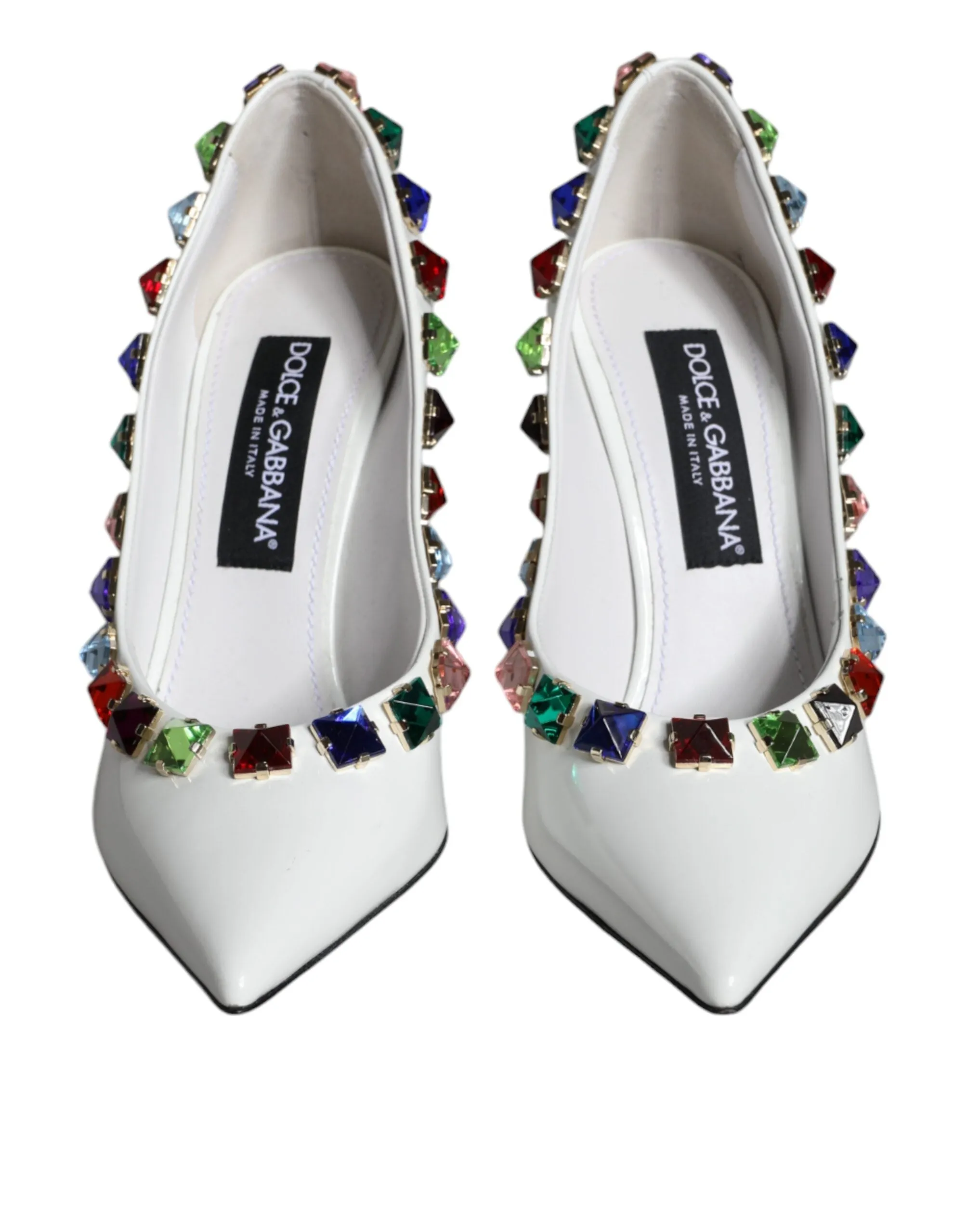 Dolce & Gabbana Crystals Embellished Leather Pumps