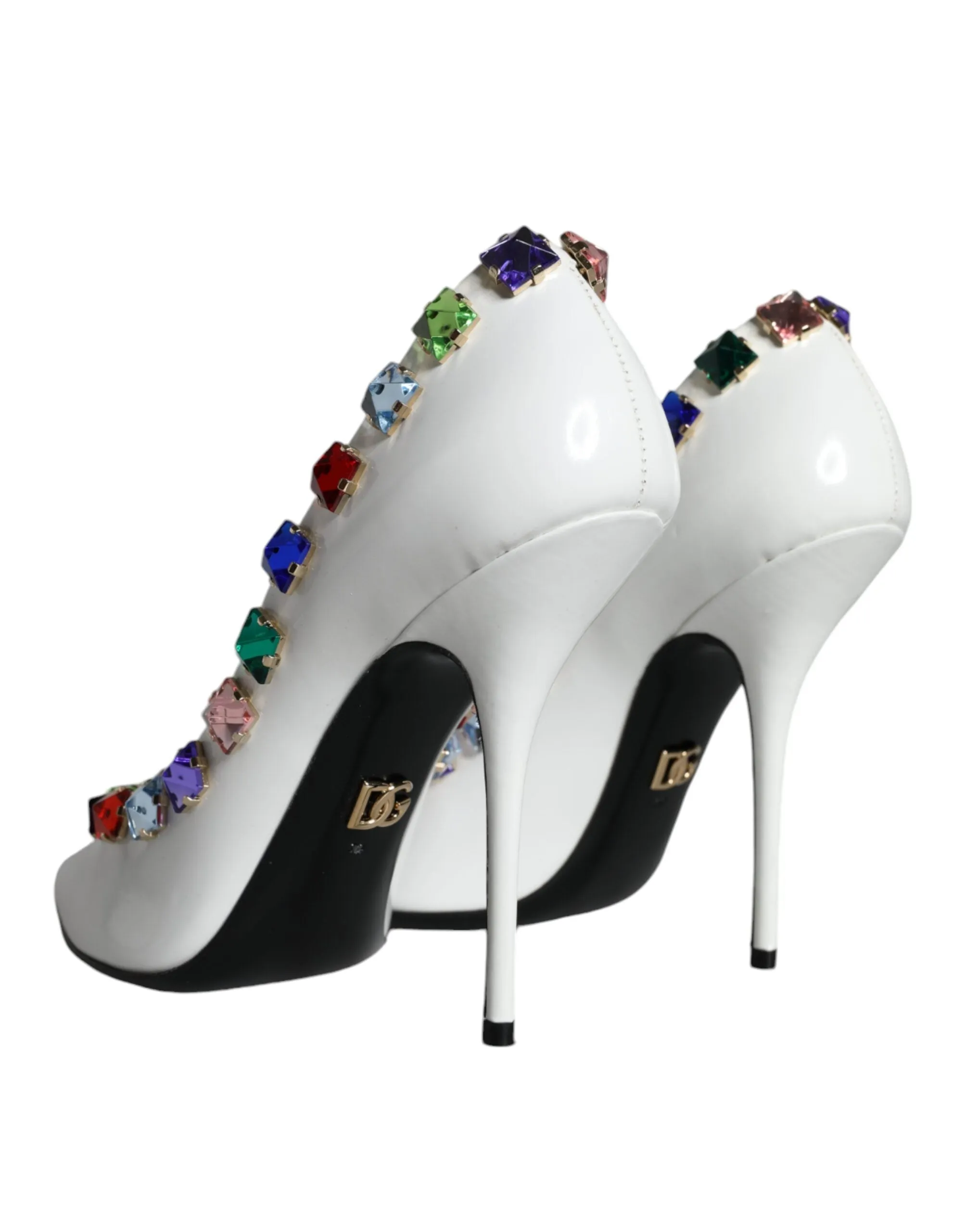 Dolce & Gabbana Crystals Embellished Leather Pumps