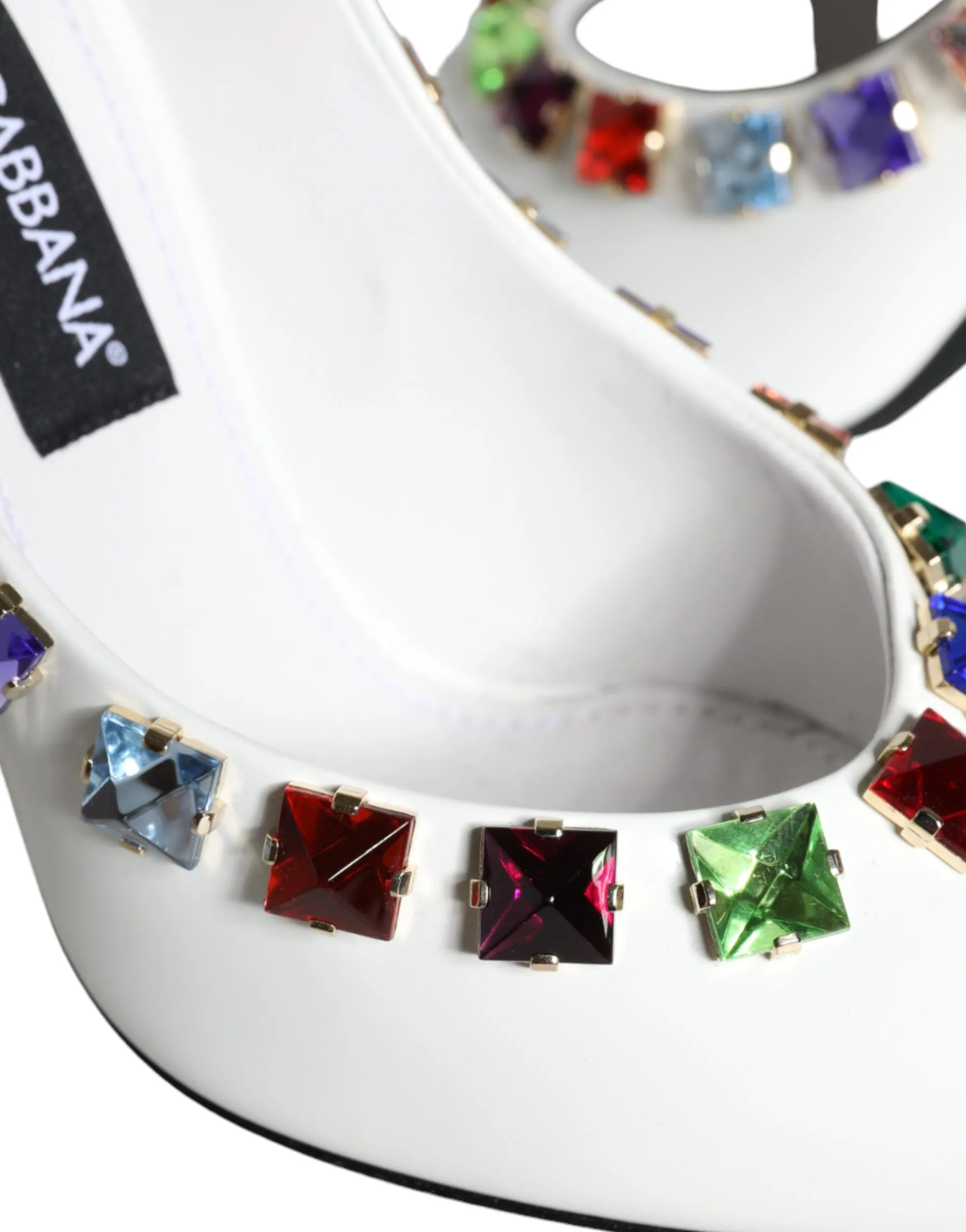 Dolce & Gabbana Crystals Embellished Leather Pumps