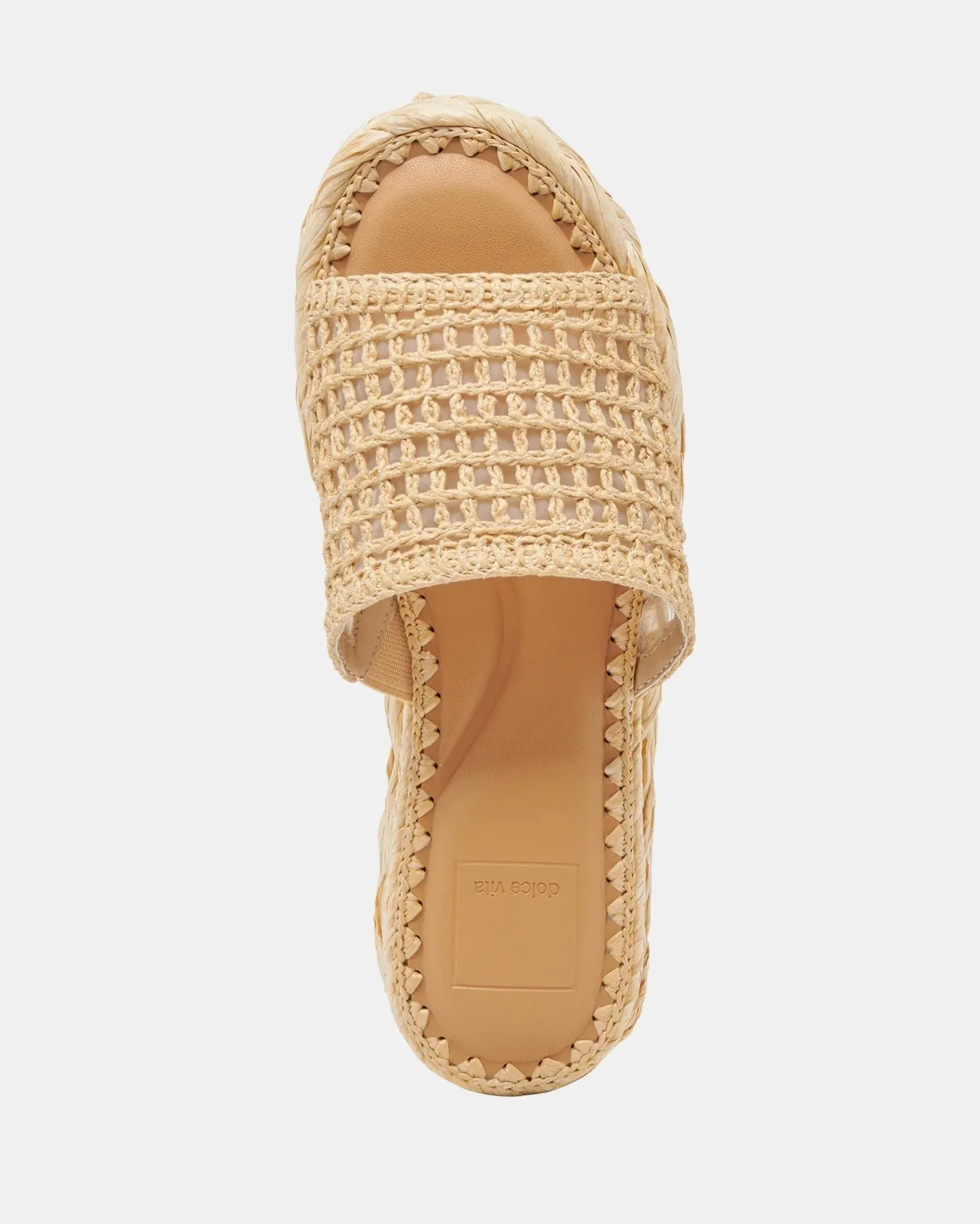 Dolce Vita Chavi Mesh Wedges - Natural Woven Raffia