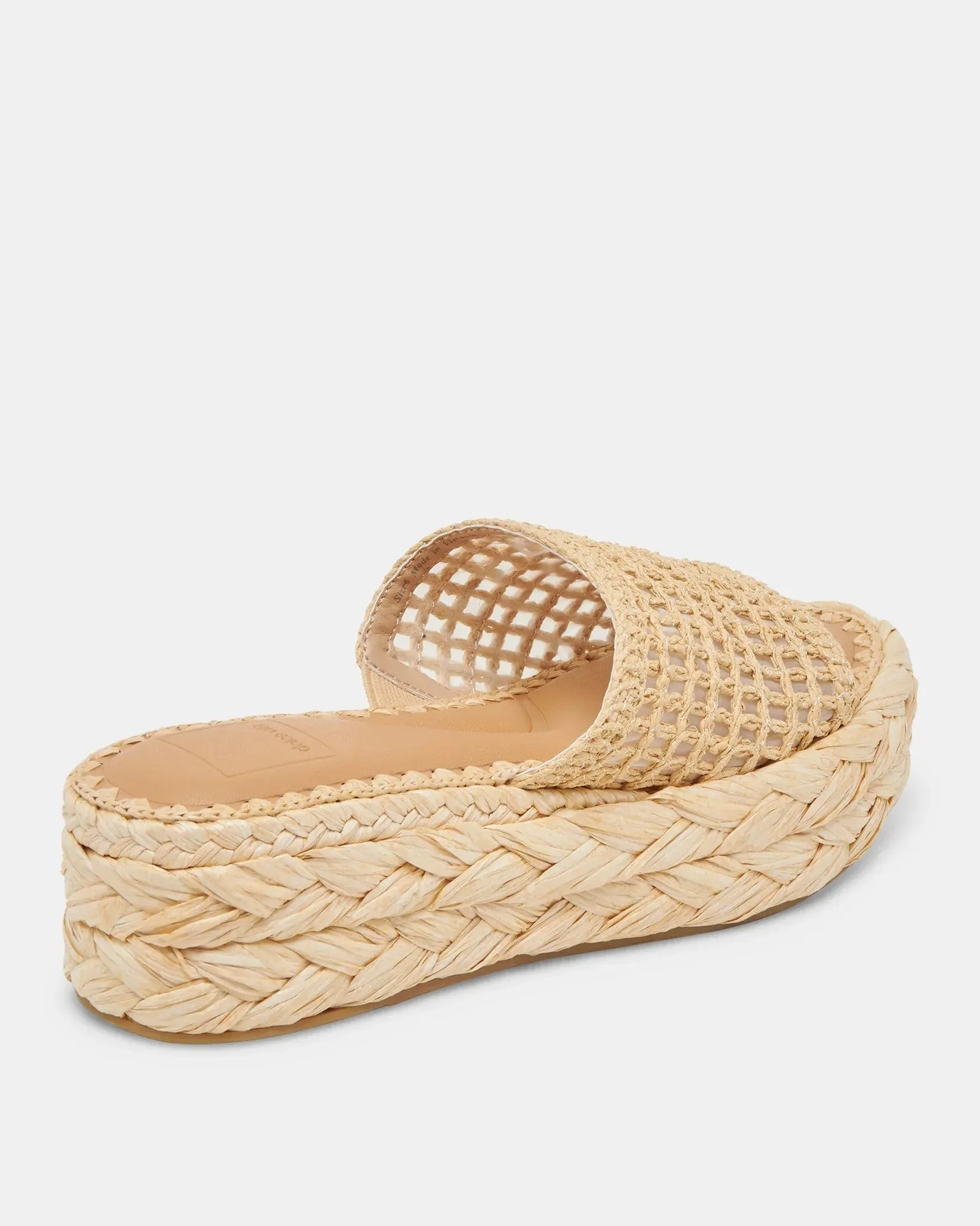 Dolce Vita Chavi Mesh Wedges - Natural Woven Raffia