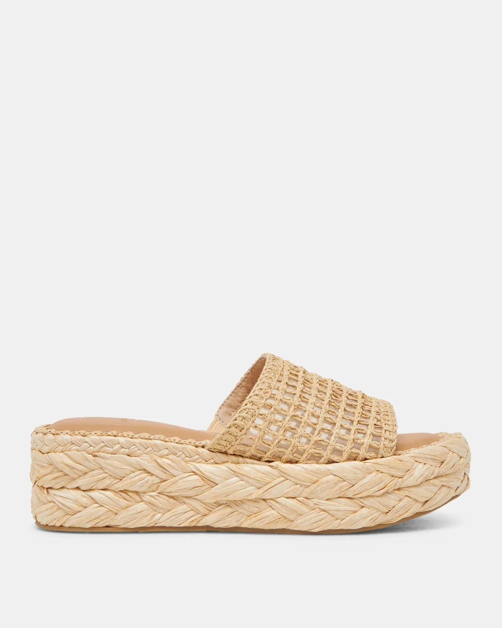 Dolce Vita Chavi Mesh Wedges - Natural Woven Raffia