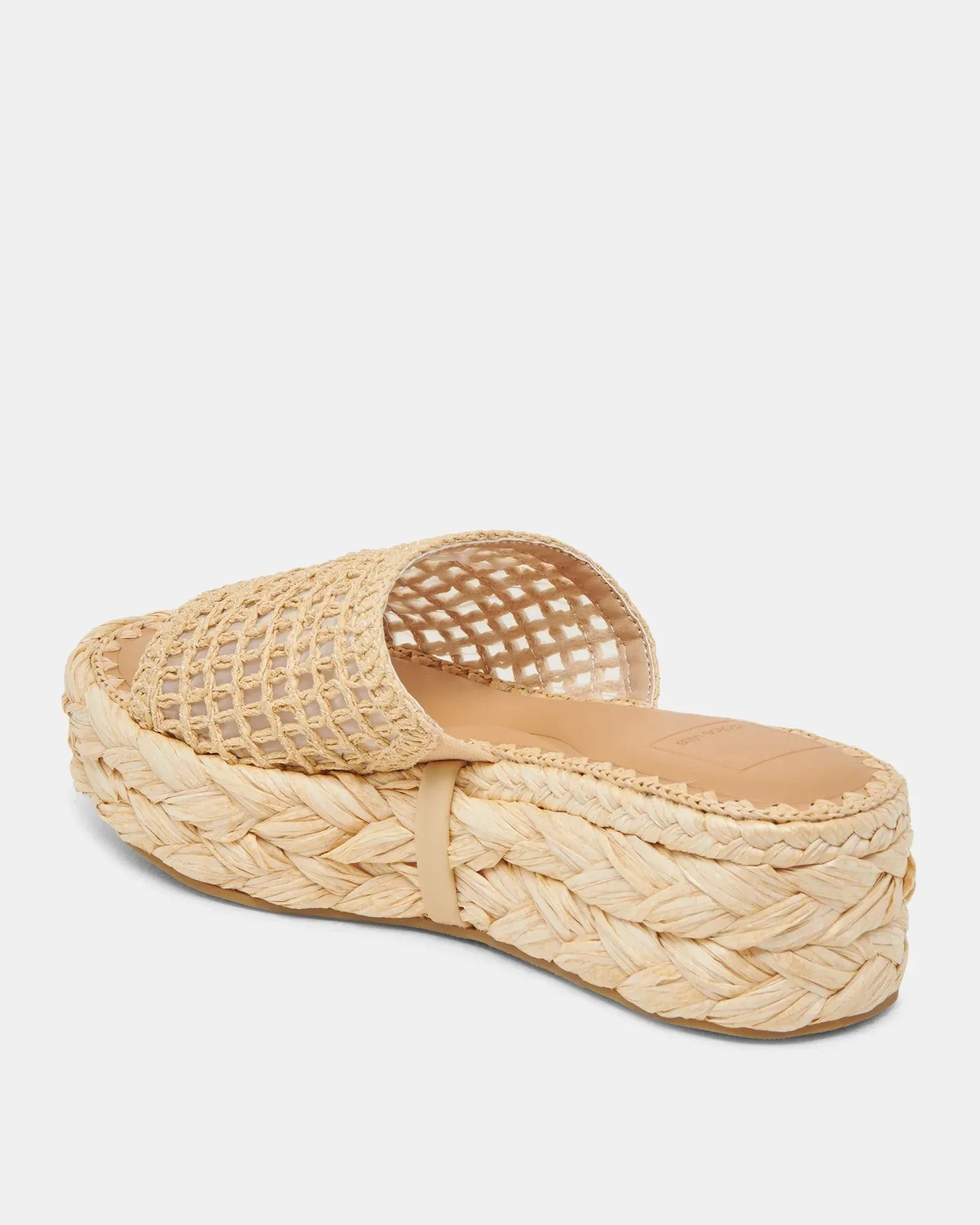 Dolce Vita Chavi Mesh Wedges - Natural Woven Raffia