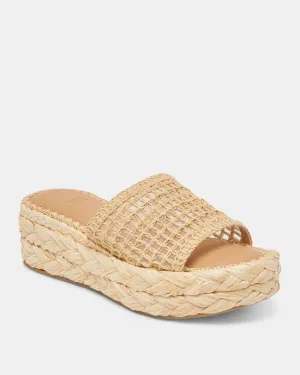 Dolce Vita Chavi Mesh Wedges - Natural Woven Raffia