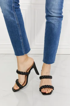Double Braided Block Heel Sandal
