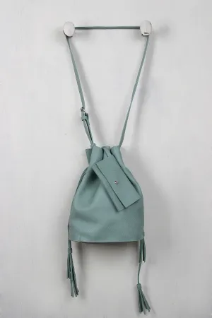 Double Tassel Drawstring Bucket Bag
