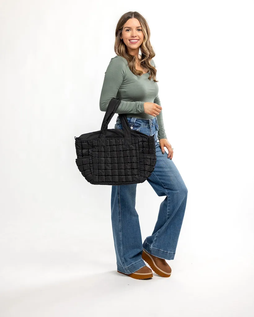 Dreamer Quilted Puffer Nylon Tote