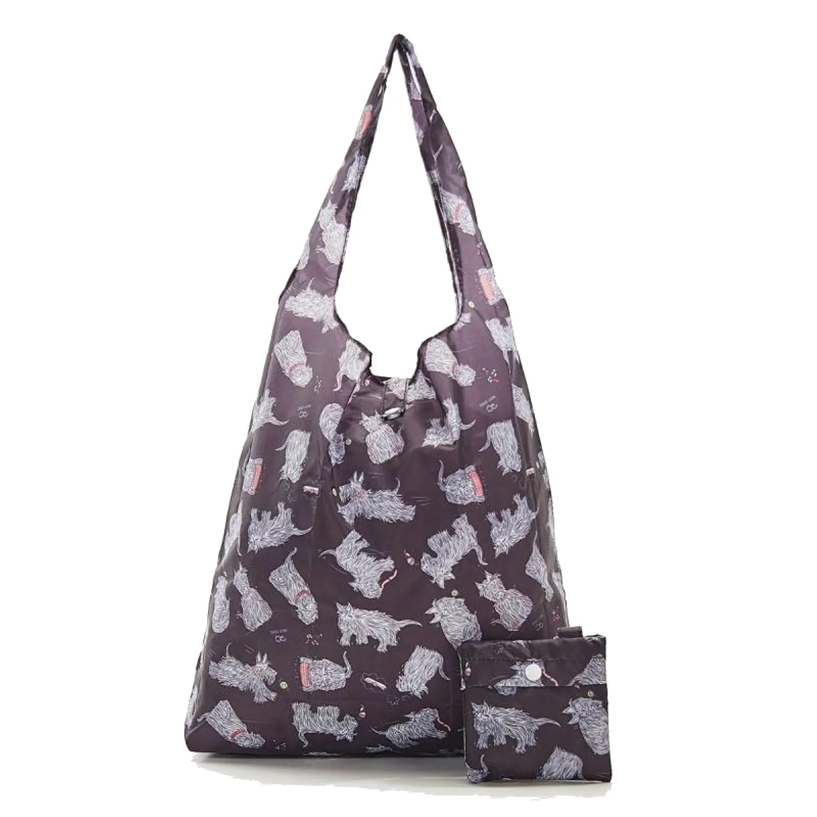 Eco Chic 100% Recycled Foldable Scotty Dog Print Reusable Shopper Bag