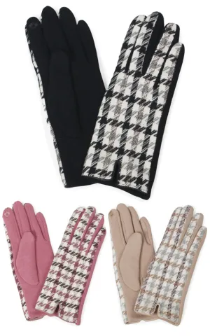 EGL10037 Check Plaid Pattern Gloves (12prs Pack)