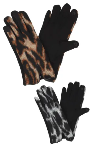 EGL10074 Leopard Pattern Gloves (12prs Pack)