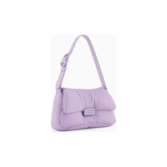 EMPORIO ARMANI BAGUETTE SHOULDER BAG IN PUFFY NAPPA LEATHER