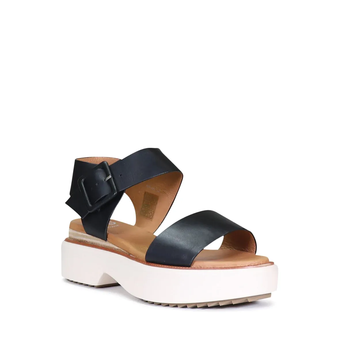 EOS Briar Black Leather Sandal
